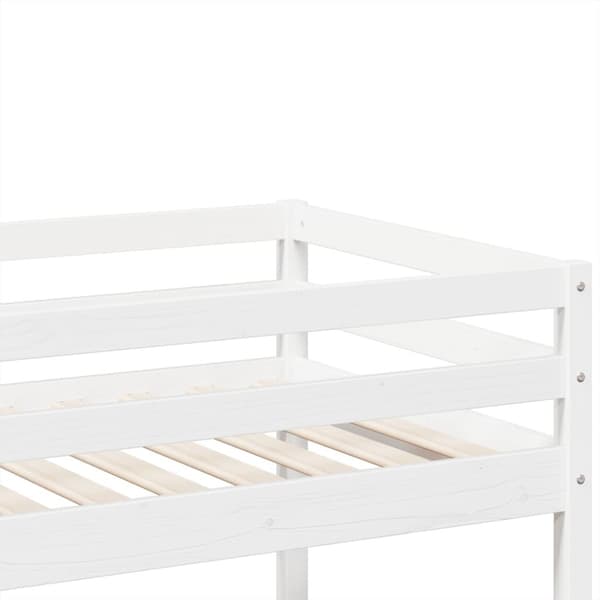 vidaXL Køyeseng hvit 90x200 cm heltre furu