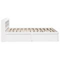 Miniatyrbilde 8 av 11: vidaXL Sengeramme med hodegavl hvit 140x200 cm heltre furu