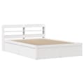 Miniatyrbilde 1 av 11: vidaXL Sengeramme med hodegavl hvit 140x200 cm heltre furu