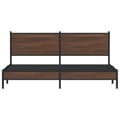 Miniatyrbilde 6 av 11: vidaXL Sengeramme i metall uten madrass brun eik 183x213 cm