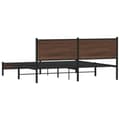 Miniatyrbilde 8 av 11: vidaXL Sengeramme i metall uten madrass brun eik 183x213 cm