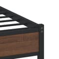 Miniatyrbilde 9 av 11: vidaXL Sengeramme i metall uten madrass brun eik 183x213 cm