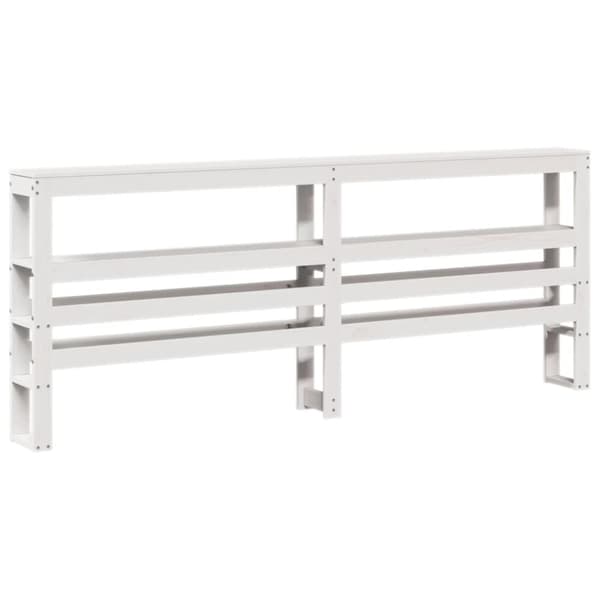 vidaXL sengeramme uden madras 200x200 cm massivt fyrretræ hvid