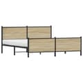 Miniatyrbillede 4 af 11: vidaXL sengeramme uden madras 193x203 cm metal sonoma-eg
