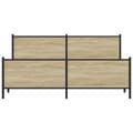 Miniatyrbillede 6 af 11: vidaXL sengeramme uden madras 193x203 cm metal sonoma-eg