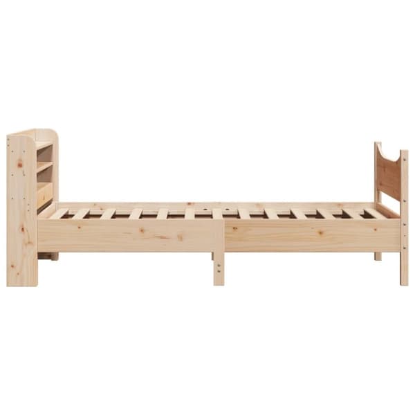 vidaXL Sengeramme med hodegavl 75x190 cm heltre furu