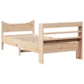 Miniatyrbilde 9 av 11: vidaXL Sengeramme med hodegavl 75x190 cm heltre furu