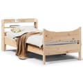 Miniatyrbilde 2 av 11: vidaXL Sengeramme med hodegavl 75x190 cm heltre furu