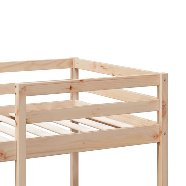 vidaXL Loftsäng utan madrass 80x200 cm massiv furu