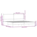 Miniatyrbilde 11 av 11: vidaXL Sengeramme i metall uten madrass røkt eik 180x200 cm
