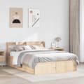 Miniatyrbilde 4 av 11: vidaXL Sengeramme med hodegavl 150x200 cm heltre furu