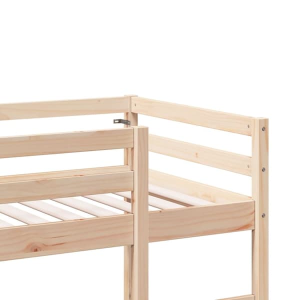 vidaXL højseng uden madras 80x200 cm massivt fyrretræ