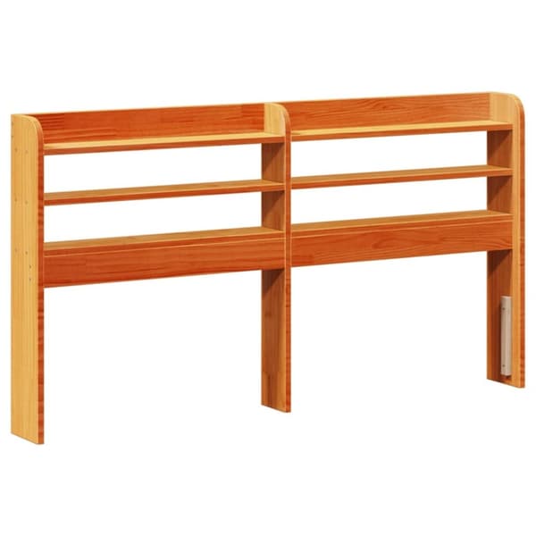 vidaXL Sengeramme med hodegavl voksbrun 120x190 cm heltre furu
