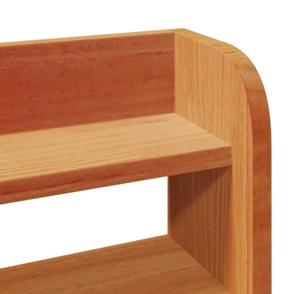 vidaXL Sengeramme med hodegavl voksbrun 120x190 cm heltre furu