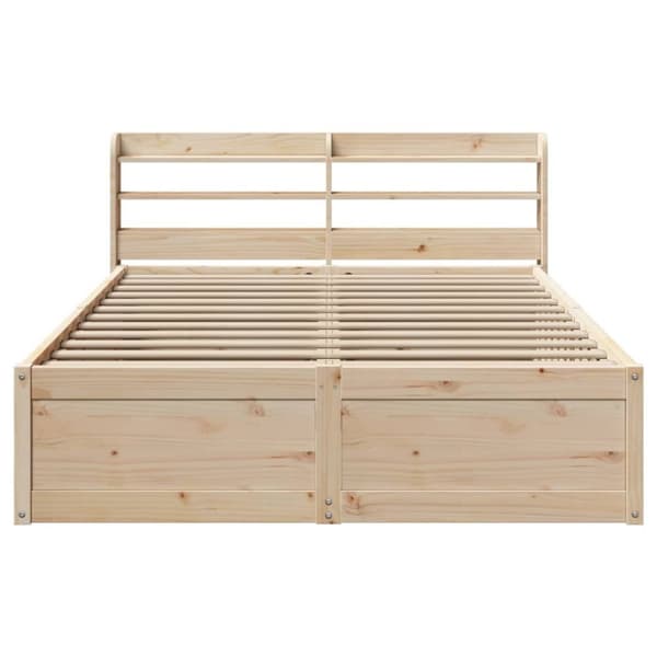 vidaXL Sengeramme med hodegavl 140x200 cm heltre furu
