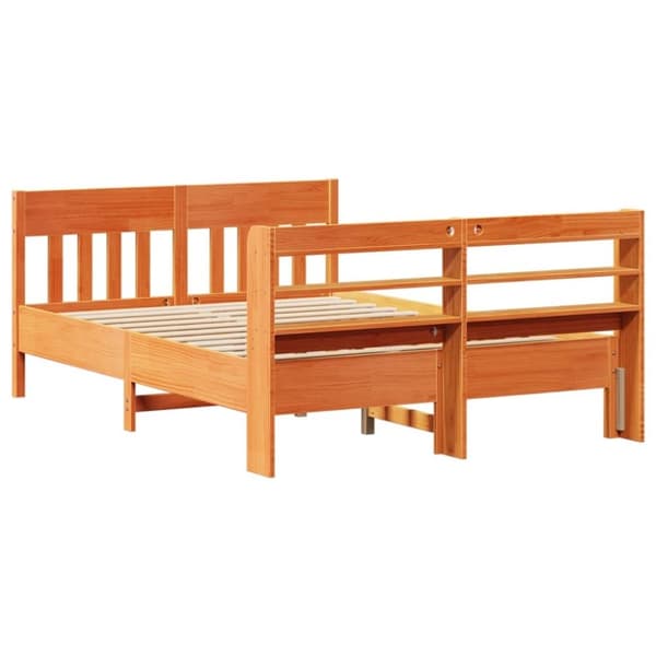 vidaXL Sengeramme uten madrass brun 150x200 cm heltre furu