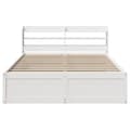 Miniatyrbilde 5 av 11: vidaXL Sengeramme med hodegavl hvit 135x190 cm heltre furu