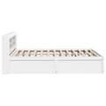 Miniatyrbilde 8 av 11: vidaXL Sengeramme med hodegavl hvit 135x190 cm heltre furu