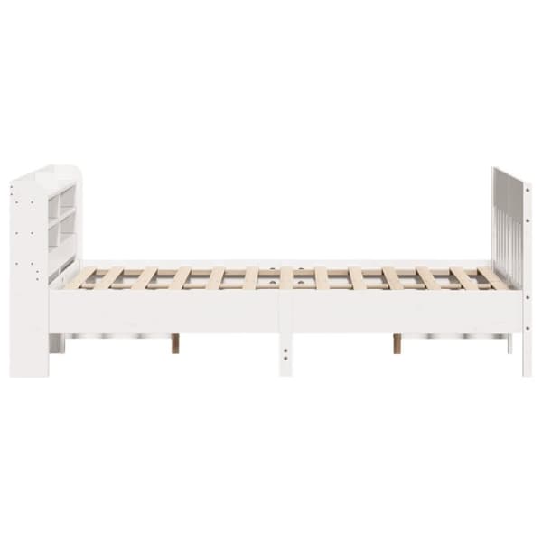 vidaXL Sengeramme uten madrass hvit 140x190 cm heltre furu