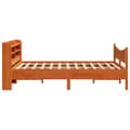 Miniatyrbilde 8 av 11: vidaXL Sengeramme med hodegavl voksbrun 140x190 cm heltre furu