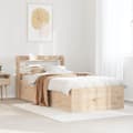 Miniatyrbilde 4 av 11: vidaXL Sengeramme med hodegavl 90x190 cm heltre furu