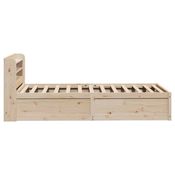vidaXL Sengeramme med hodegavl 90x190 cm heltre furu