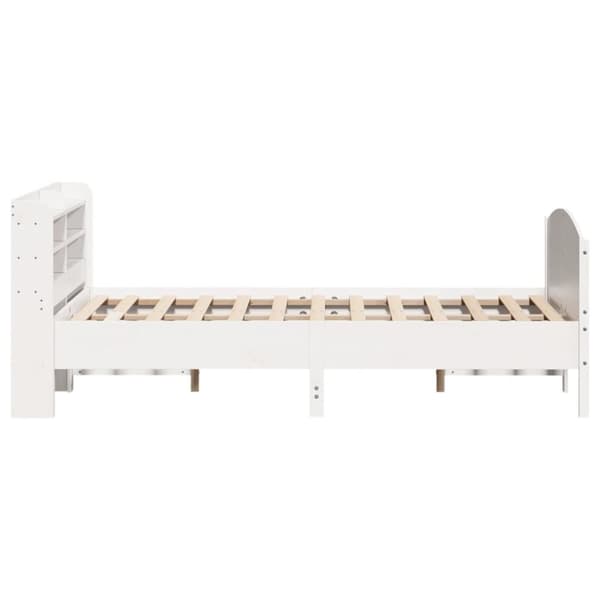 vidaXL Sengeramme uten madrass hvit 135x190 cm heltre furu