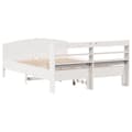 Miniatyrbilde 7 av 11: vidaXL Sengeramme uten madrass hvit 135x190 cm heltre furu