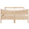 Miniatyrbilde 5 av 11: vidaXL Sengeramme med hodegavl 120x190 cm heltre furu