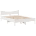 Miniatyrbilde 6 av 11: vidaXL Sengeramme med hodegavl hvit 140x200 cm heltre furu