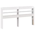 Miniatyrbilde 7 av 11: vidaXL Sengeramme med hodegavl hvit 140x200 cm heltre furu