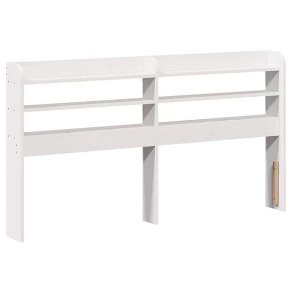 vidaXL Sengeramme med hodegavl hvit 140x200 cm heltre furu