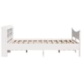 Miniatyrbilde 8 av 11: vidaXL Sengeramme med hodegavl hvit 140x200 cm heltre furu