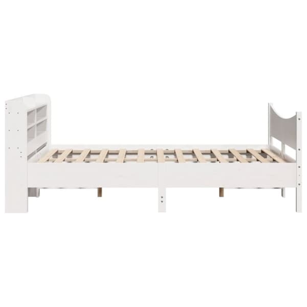 vidaXL Sengeramme med hodegavl hvit 140x200 cm heltre furu