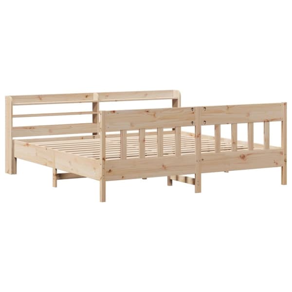 vidaXL sengeramme uden madras 200x200 cm massivt fyrretræ