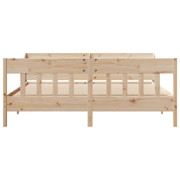 vidaXL sengeramme uden madras 200x200 cm massivt fyrretræ