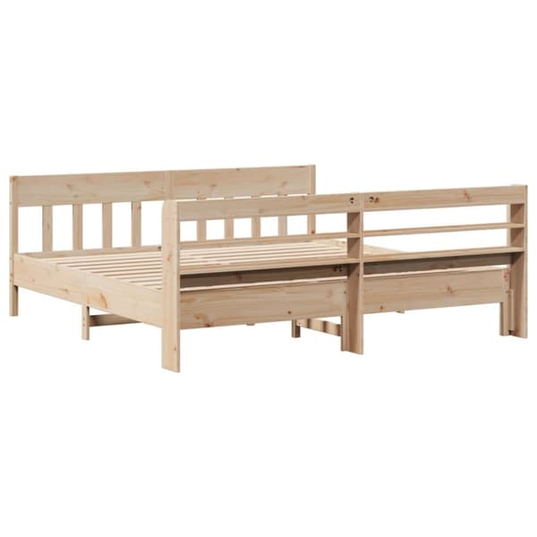 vidaXL sengeramme uden madras 200x200 cm massivt fyrretræ
