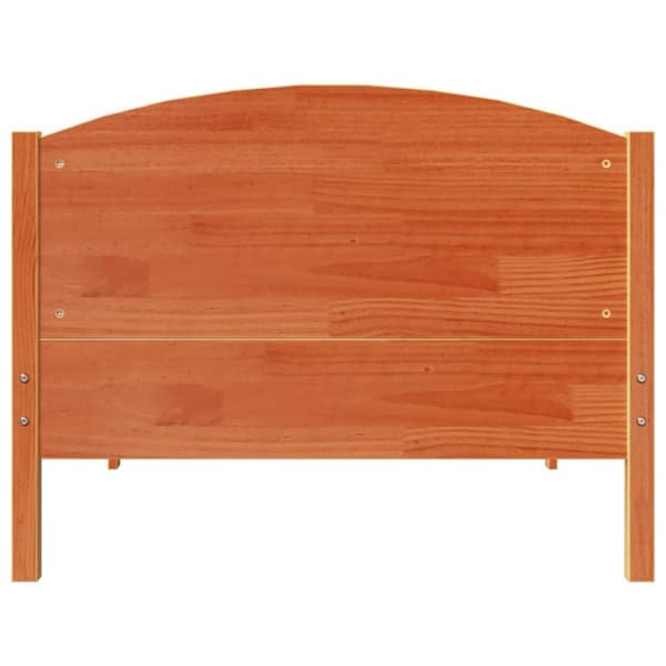 vidaXL Sängynrunko ilman patjaa vahanruskea 75x190 cm täysi mänty