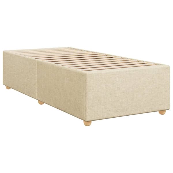 vidaXL kontinentalseng med madras 90x200 cm stof cremefarvet