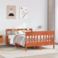 Miniatyrbillede 2 af 11: vidaXL sengeramme uden madras 140x200 cm massivt fyr gyldenbrun