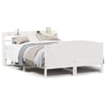 Miniatyrbillede 3 af 11: vidaXL sengeramme uden madras 160x200 cm massivt fyrretræ hvid