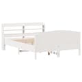 Miniatyrbillede 4 af 11: vidaXL sengeramme uden madras 160x200 cm massivt fyrretræ hvid