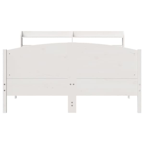 vidaXL sengeramme uden madras 160x200 cm massivt fyrretræ hvid