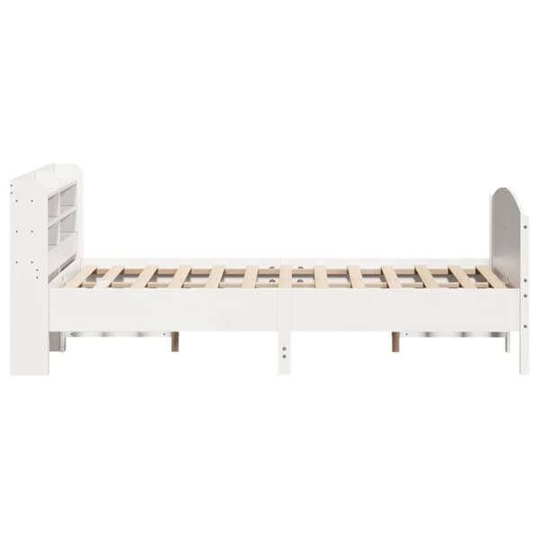 vidaXL sengeramme uden madras 160x200 cm massivt fyrretræ hvid