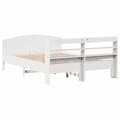 Miniatyrbillede 7 af 11: vidaXL sengeramme uden madras 160x200 cm massivt fyrretræ hvid