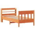 Miniatyrbilde 4 av 11: vidaXL Sengeramme uten madrass voksbrun 90x200 cm heltre furu