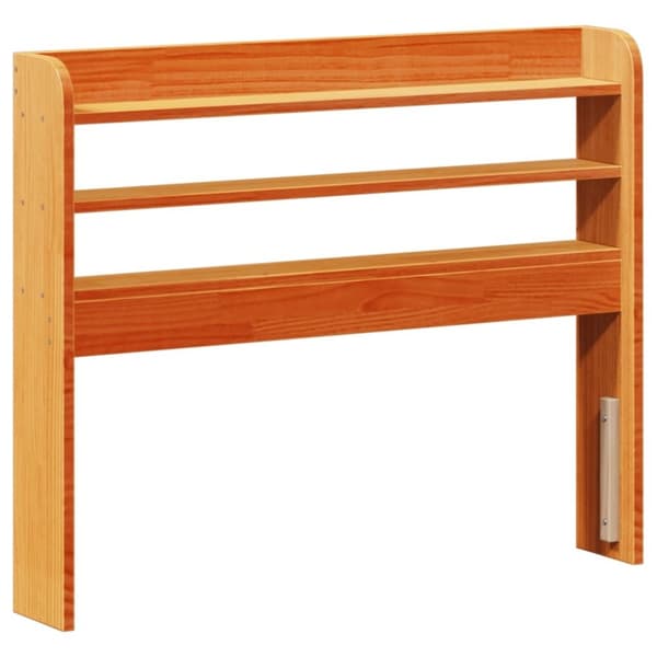 vidaXL Sengeramme uten madrass voksbrun 90x200 cm heltre furu