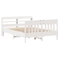 Miniatyrbilde 4 av 11: vidaXL Sengeramme uten madrass hvit 140x200 cm heltre furu
