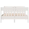 Miniatyrbilde 5 av 11: vidaXL Sengeramme uten madrass hvit 140x200 cm heltre furu