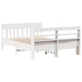 Miniatyrbilde 7 av 11: vidaXL Sengeramme uten madrass hvit 140x200 cm heltre furu
